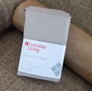Queen Flat Sheet in Tan